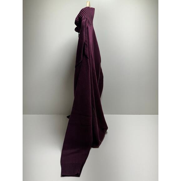 Original Weatherproof Vintage Men’s Sweater Medium Burgundy Quarter Zip - Picture 2 of 11